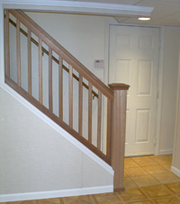 Renovated basement staircase