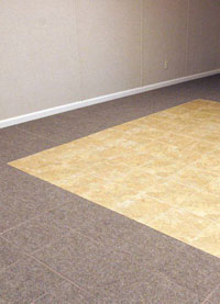 Basement Wood Flooring installed
