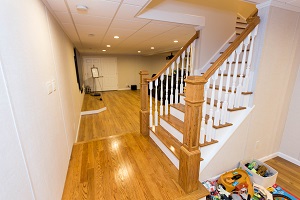 Finishing touches for a remodeled basement